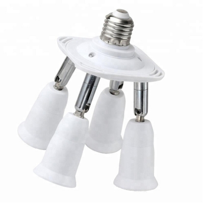 4 in 1 Light Socket Splitter Adapter E26 E27 Lamp Bulb Socket 