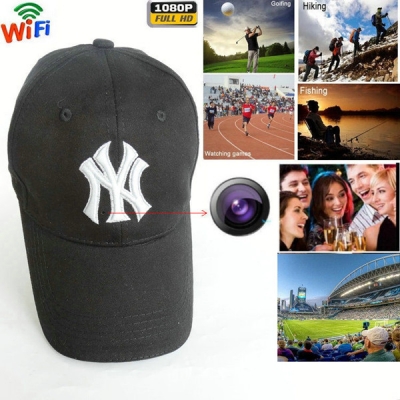 WIFI Wireless Wearable Mini Spy HD 1080P Video Recording Hat Hidden Camera