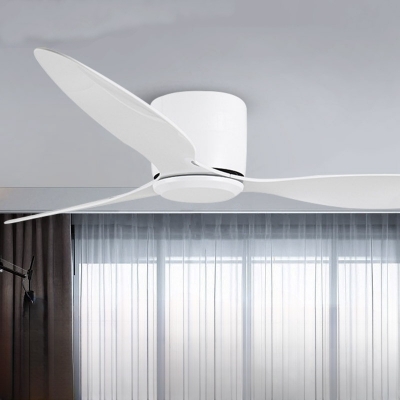 Ventilador de techo de 52 pulgadas con luz, control remoto moderno de perfil bajo con motor CA/CC reversible y silencioso para dormitorio y sala de estar